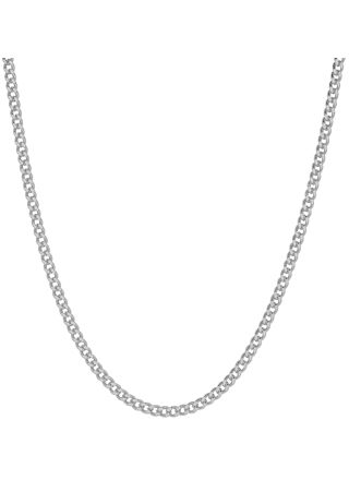 Lykka Basics curb chain 2.45 rhodinated silver