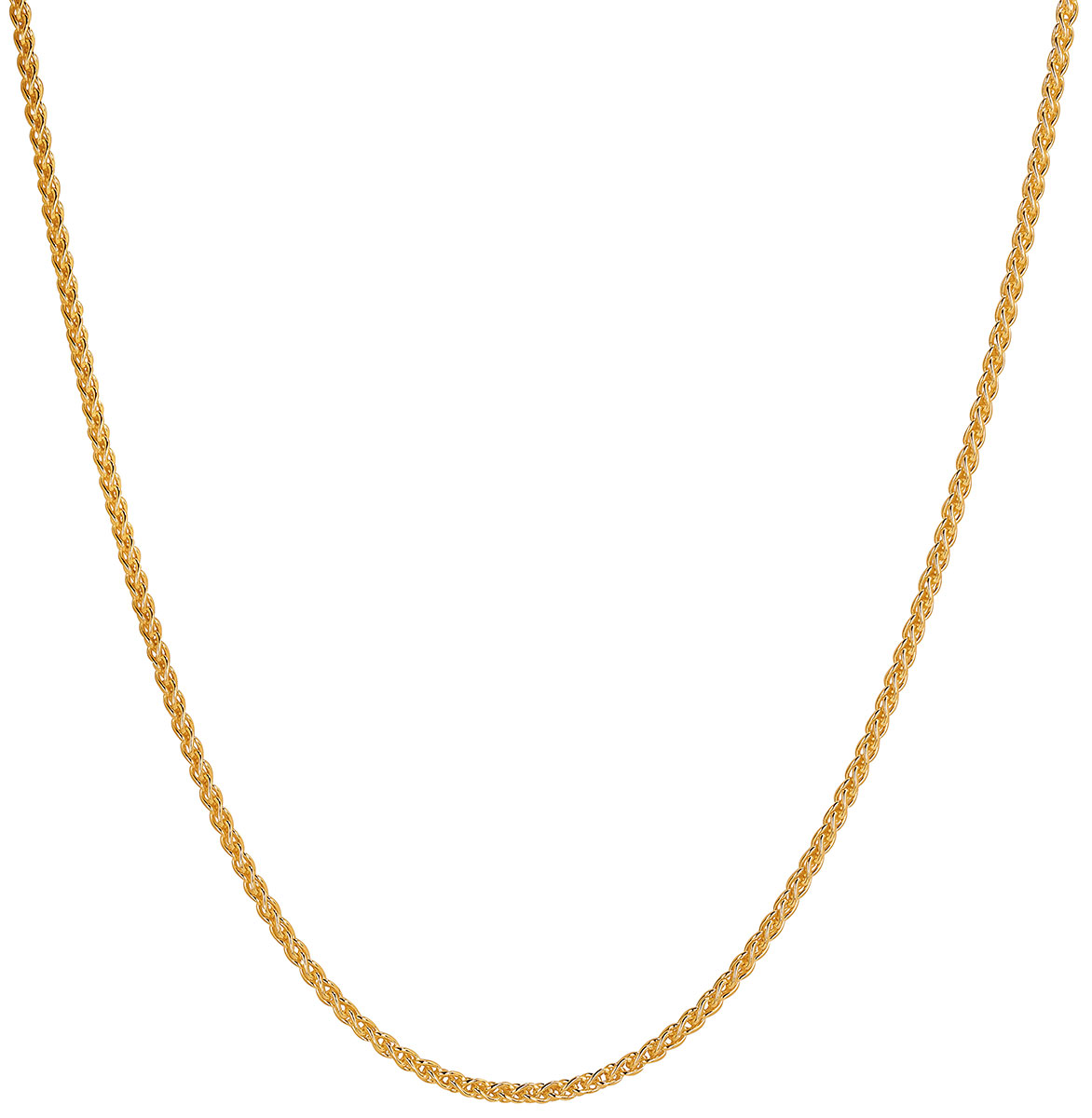 Lykka Basics wheat chain 1.2 mm gold plated silver 