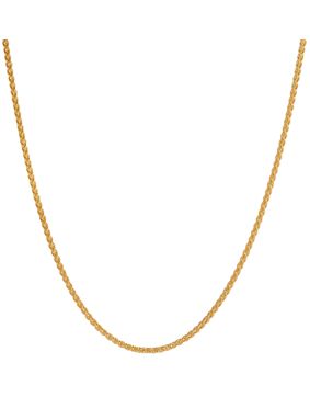 Lykken Basics wheat chain 1.2 mm gold plated silver