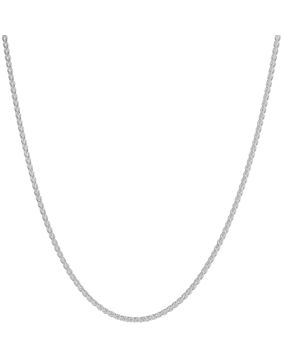 Lykken Basics wheat chain 1.2 mm rhodinated silver