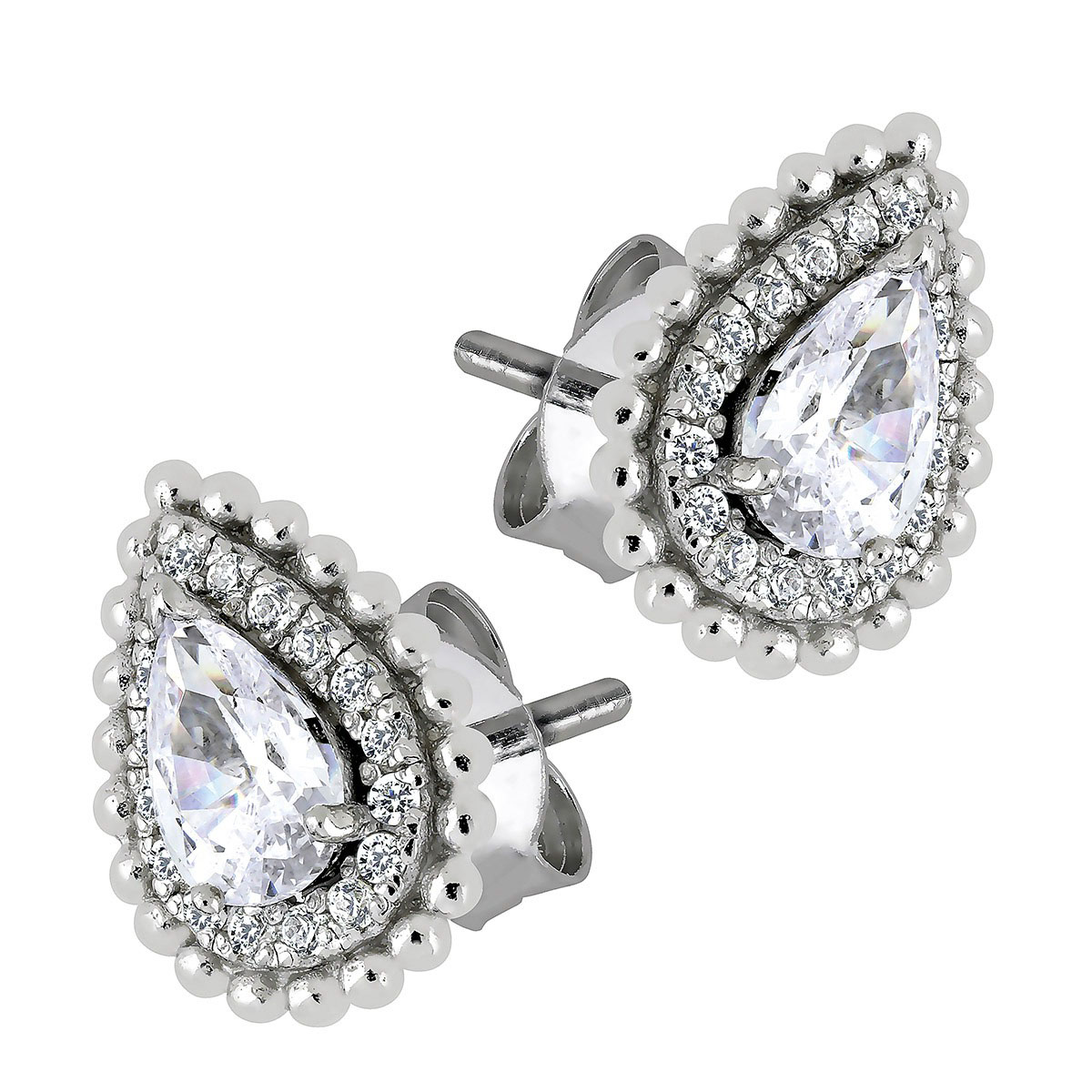 Lykka Casuals earrings silver zirconia