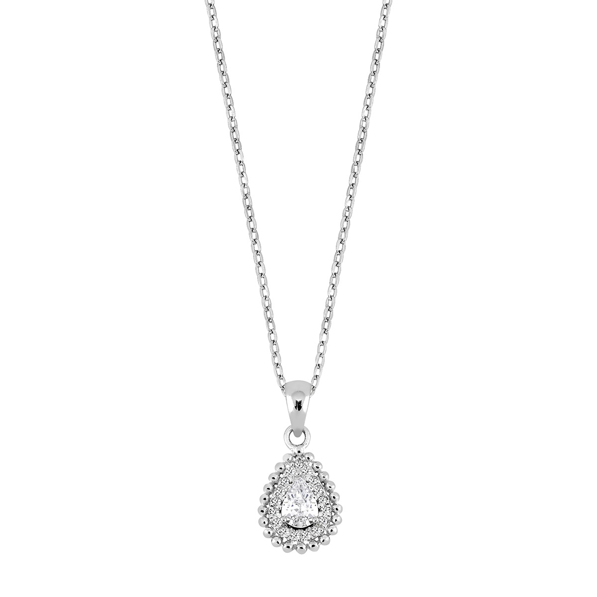 Lykka Casuals necklace silver zirconia 45cm