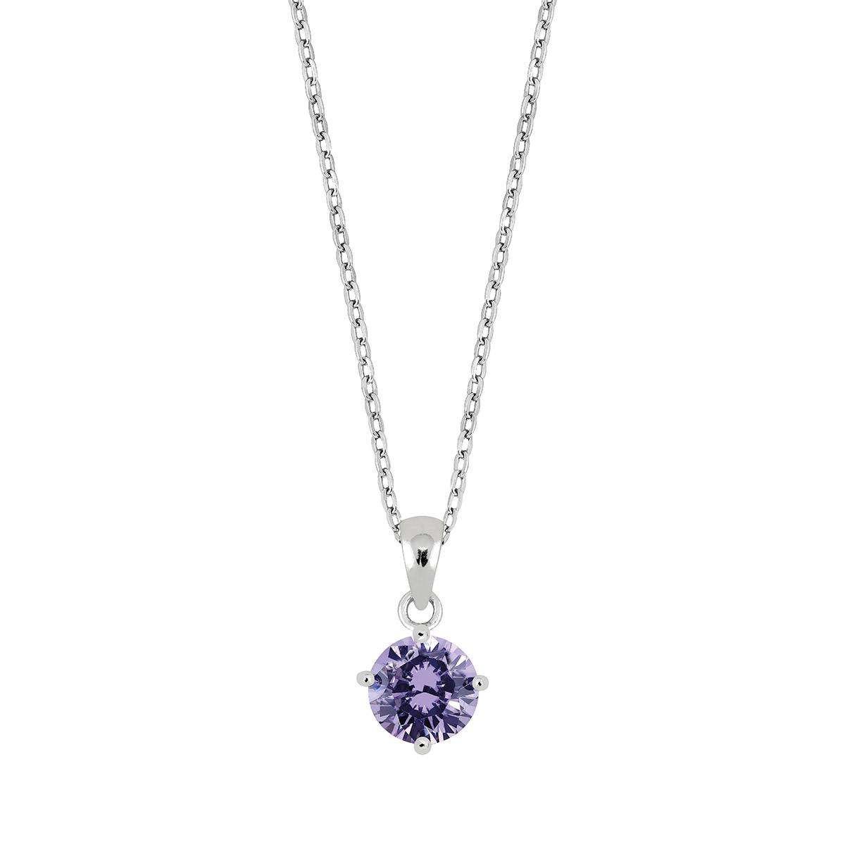 Lykka Casuals necklace light purple zirconia silver