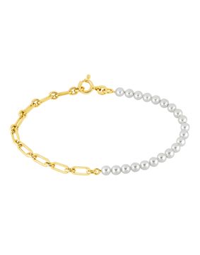 Lykken Pearls gold-plated pearl bracelet 19cm