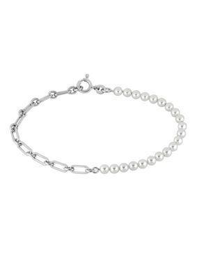 Lykken Pearls silver pearl bracelet 19cm