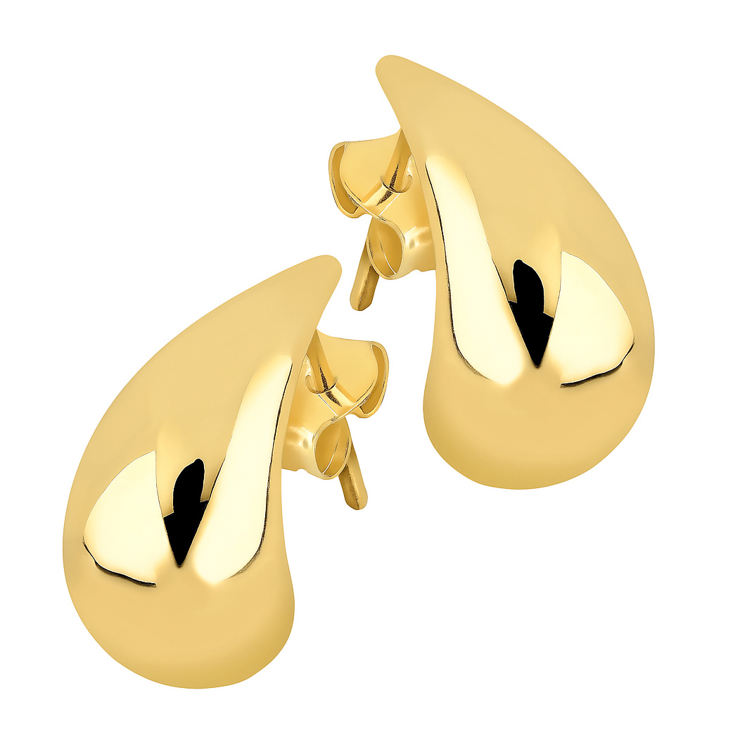 Lykka Casuals gold-plated silver earrings large drops