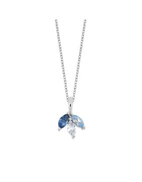 Lykken Casuals silver necklace topaz and cubic zirconia 45 cm