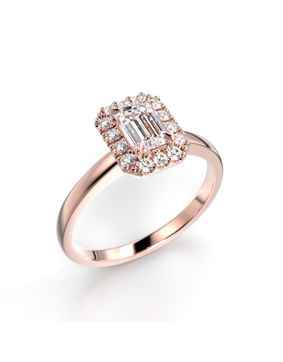 Festive Serena Halo diamond ring 0.64ct 722-064-PK