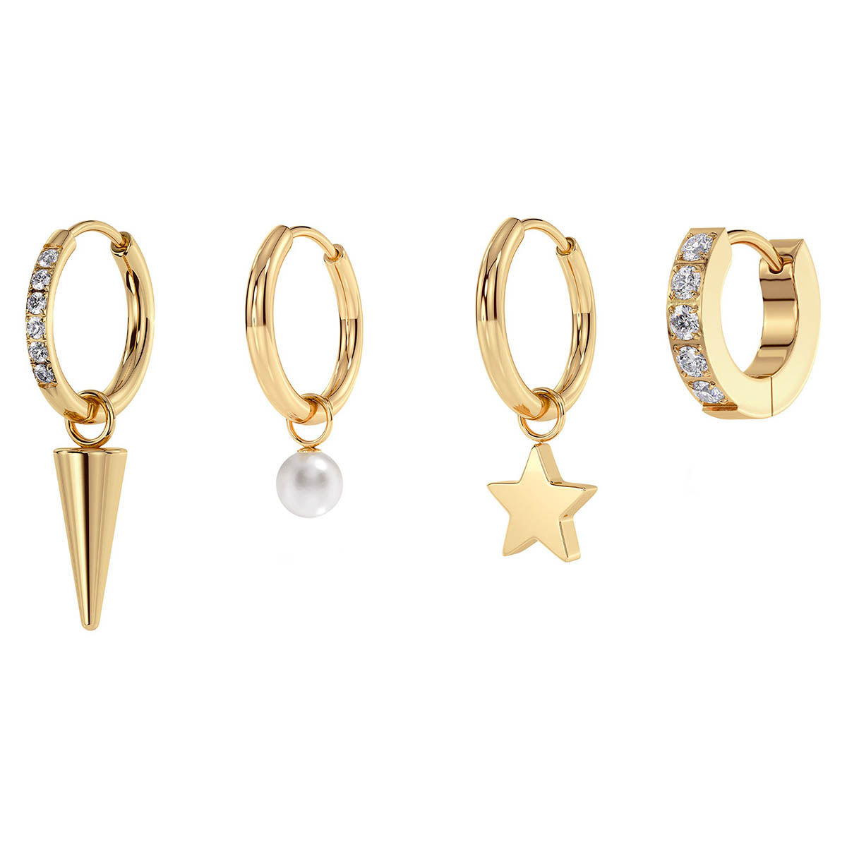 Edblad Peak golden earring set steel 130611