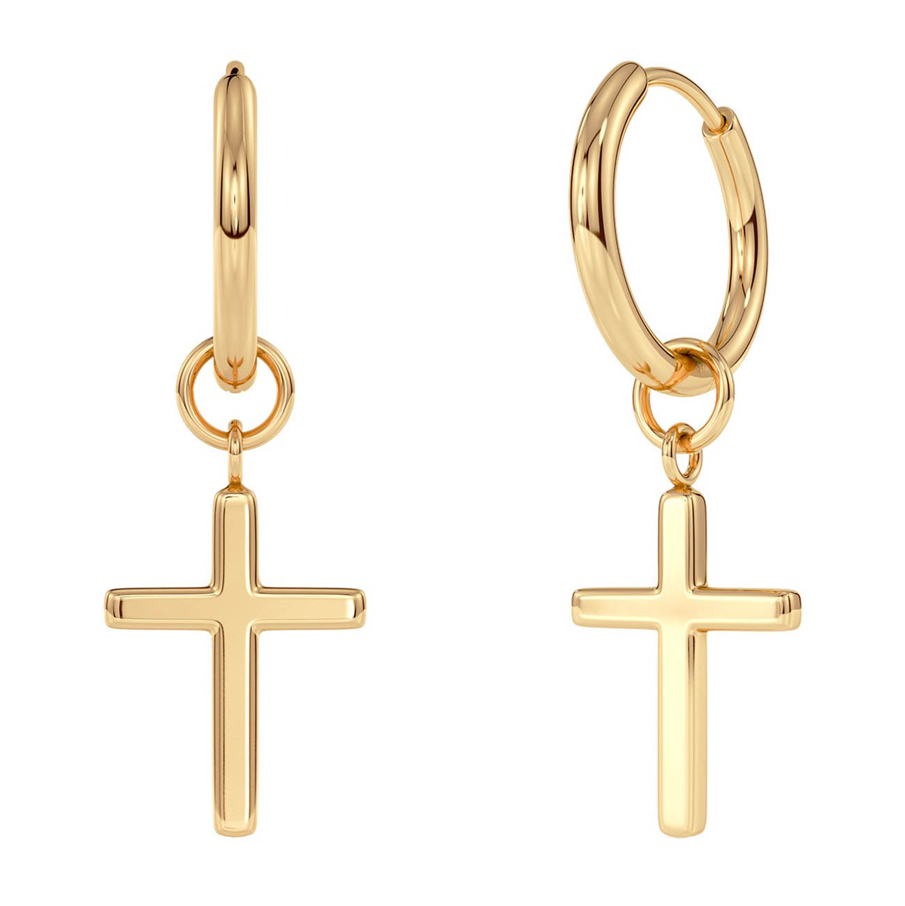 Edblad Spirit golden cross earrings steel 130615