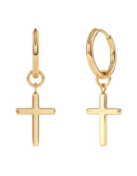 Edblad Spirit golden cross earrings steel 130615