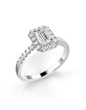 Festive Serena Halo diamond ring 0.74ct 723-074-VK