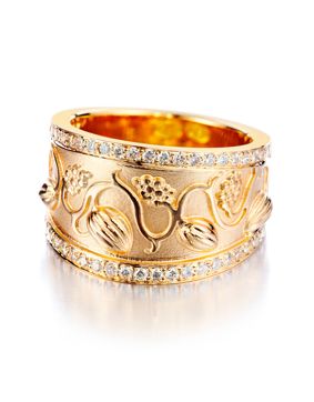 Lumoava Eden diamond ring yellow gold 724590000