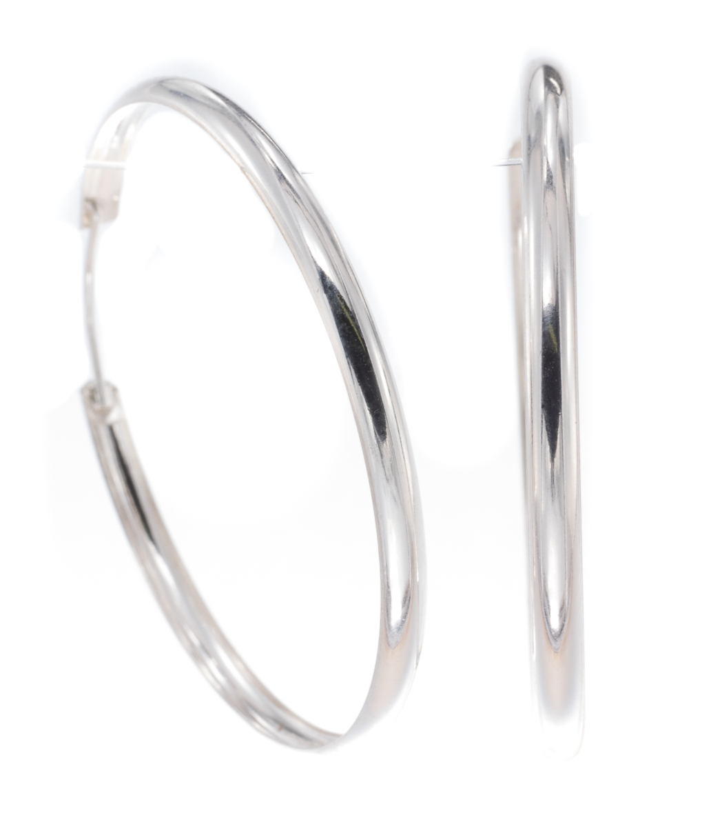 Silver Bar hoops 4-40 4158