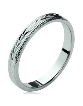 Lykka Casuals diamond cut silver ring 3,1 mm