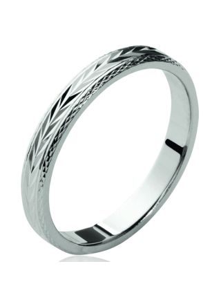 Lykka Casuals diamond cut  silver ring 3,1 mm