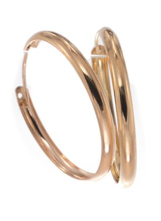 Silver Bar hoops gold plated silver50 mm 2428