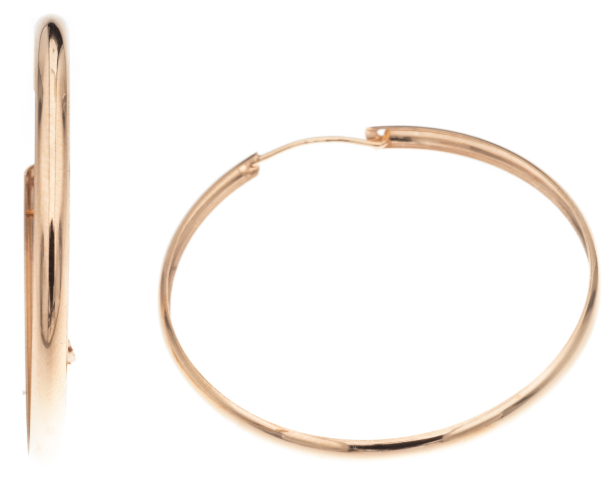 Silver Bar hoops 2,5-35 goldplated 7253