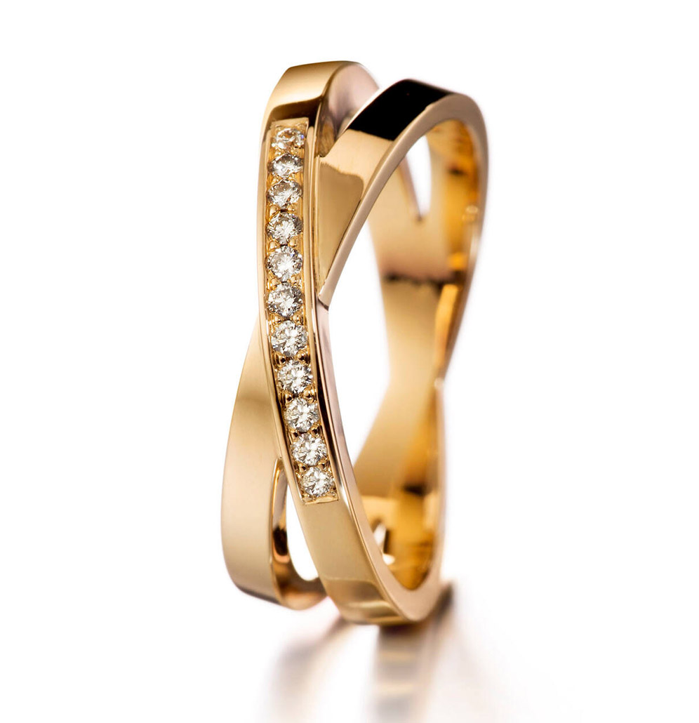 Lumoava Together diamond ring yellow gold 726190000