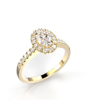 Festive Selena Halo diamond ring 0.74 ct 727-074-KK