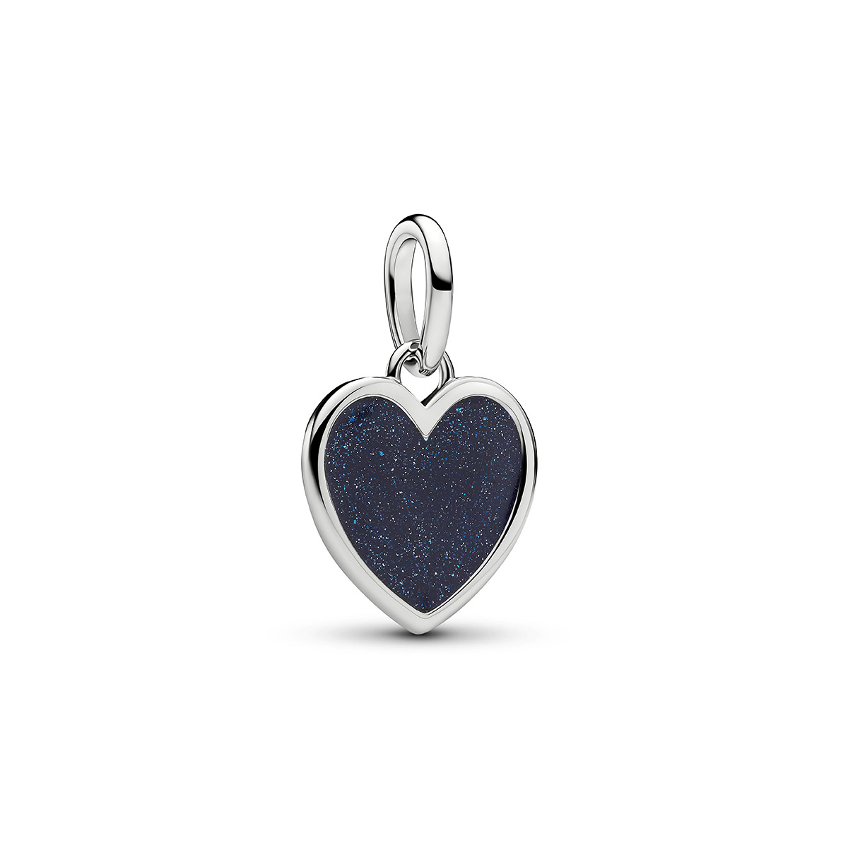 Pandora Moments Engravable Dark Blue Heart Charm 735088C01