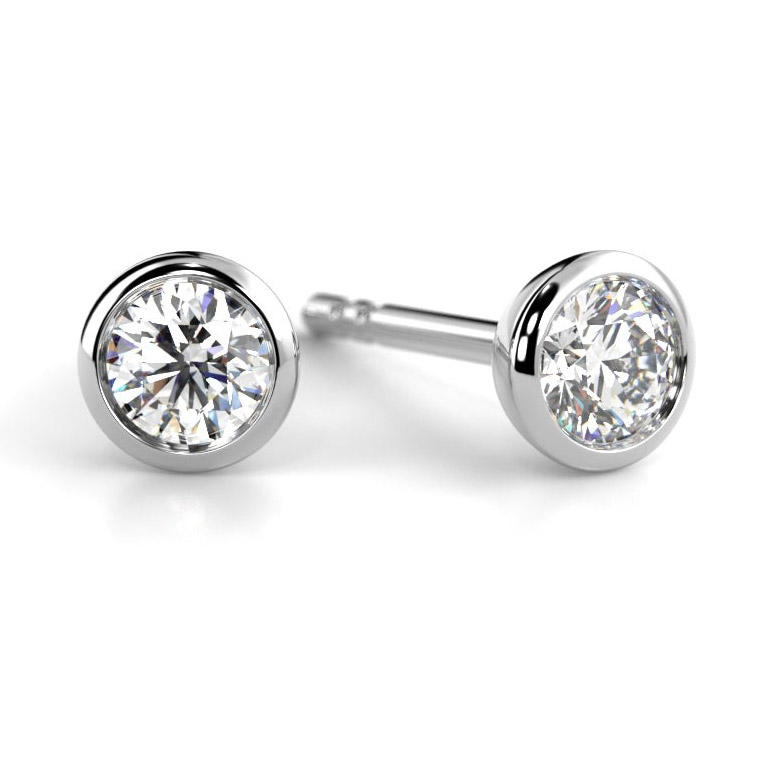 Festive diamond earrings Auréa Bezel 2 x 0.10 14-739-020-VK