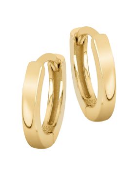 Lykken Casuals gold-plated smooth large hoop earrings 15 mm