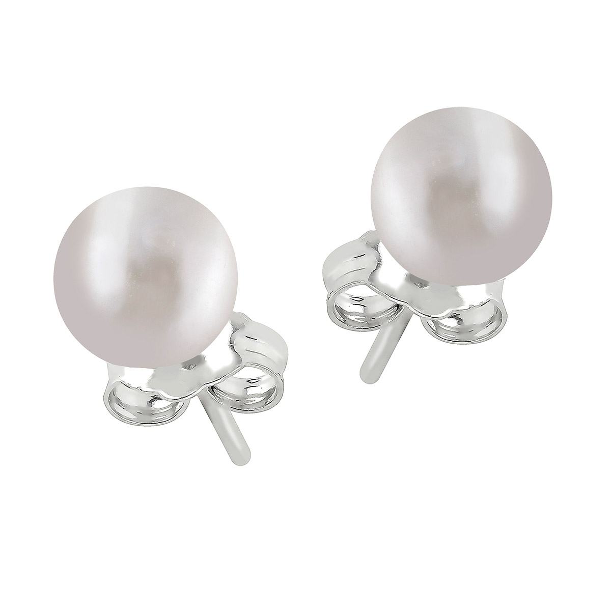 Lykken Pearls pink pearl stud earrings 5-6mm