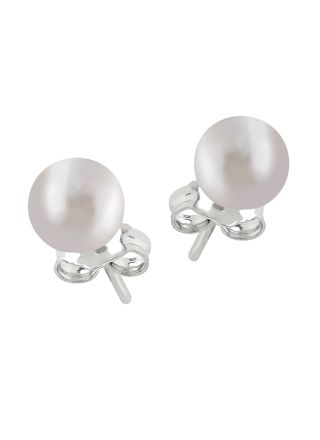 Lykken Pearls pink pearl stud earrings 5-6mm