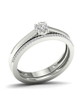 Lykken Elegance White Gold Solitaire Diamond Ring 0.18 ct