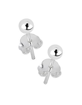 Lykken Basics silver ball stud earrings 3 mm