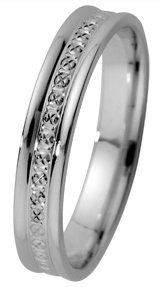 Kohinoor Engagement Ring 3,5mm ; 14K white gold 003-120