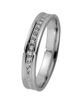 Kohinoor Engagement Ring 3,5mm ; 14K white gold 003-120