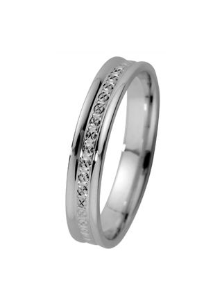 Kohinoor Engagement Ring 3,5mm ; 14K white gold 003-120