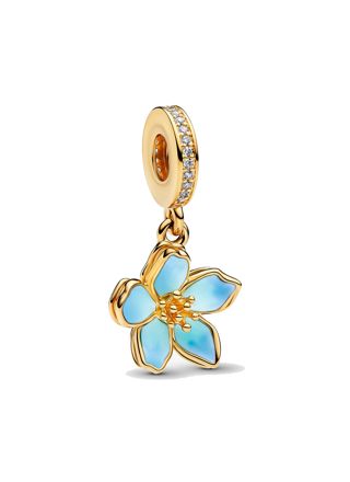 Pandora Moments blue bloom charm 760667C01