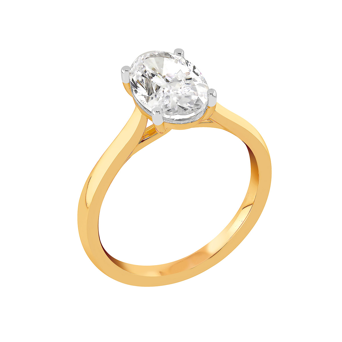 Midem Copenhagen solitaire diamond ring 2.00ct yellow gold