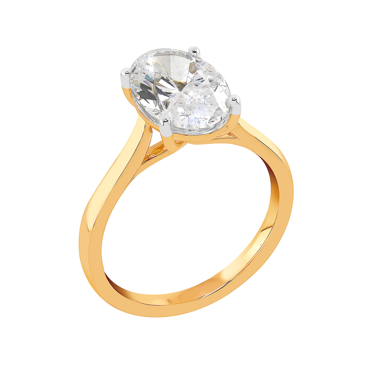 Midem Copenhagen solitaire diamond ring 3.00ct yellow gold