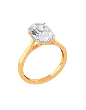 Midem Copenhagen solitaire diamond ring 3.00ct yellow gold