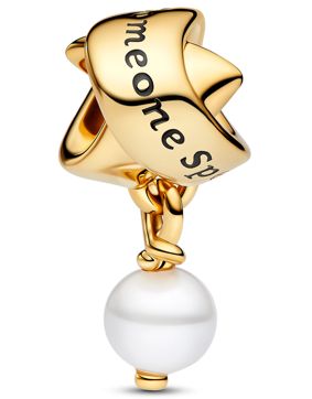 Pandora Moments gold-plated pearl charm 763784C01