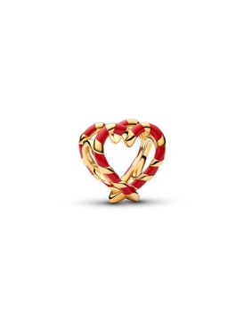 Pandora Moments Candy Cane Openwork Heart Charm 765063C01