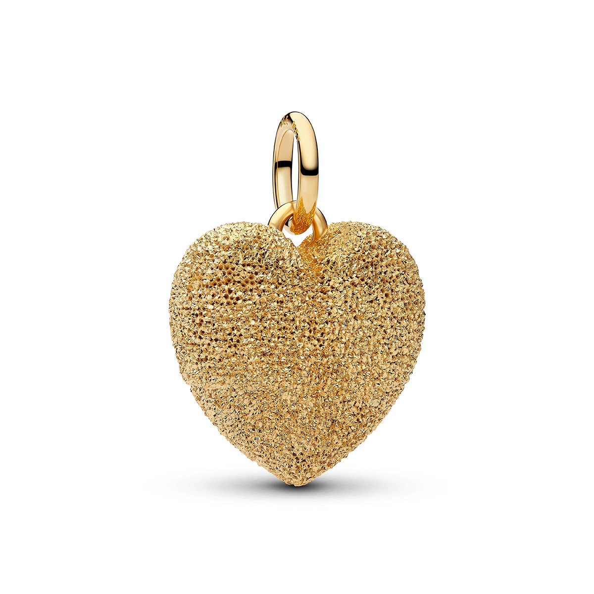 Pandora Moments Textured Puffy Heart Dangle Charm 765073C00