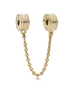 Pandora 14k Gold-Plated Logo Safety Chain 767027CZ-05