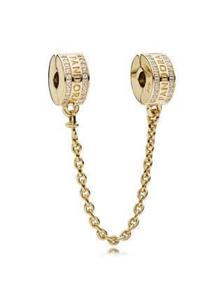 Pandora 14k Gold-Plated Logo Safety Chain 767027CZ-05