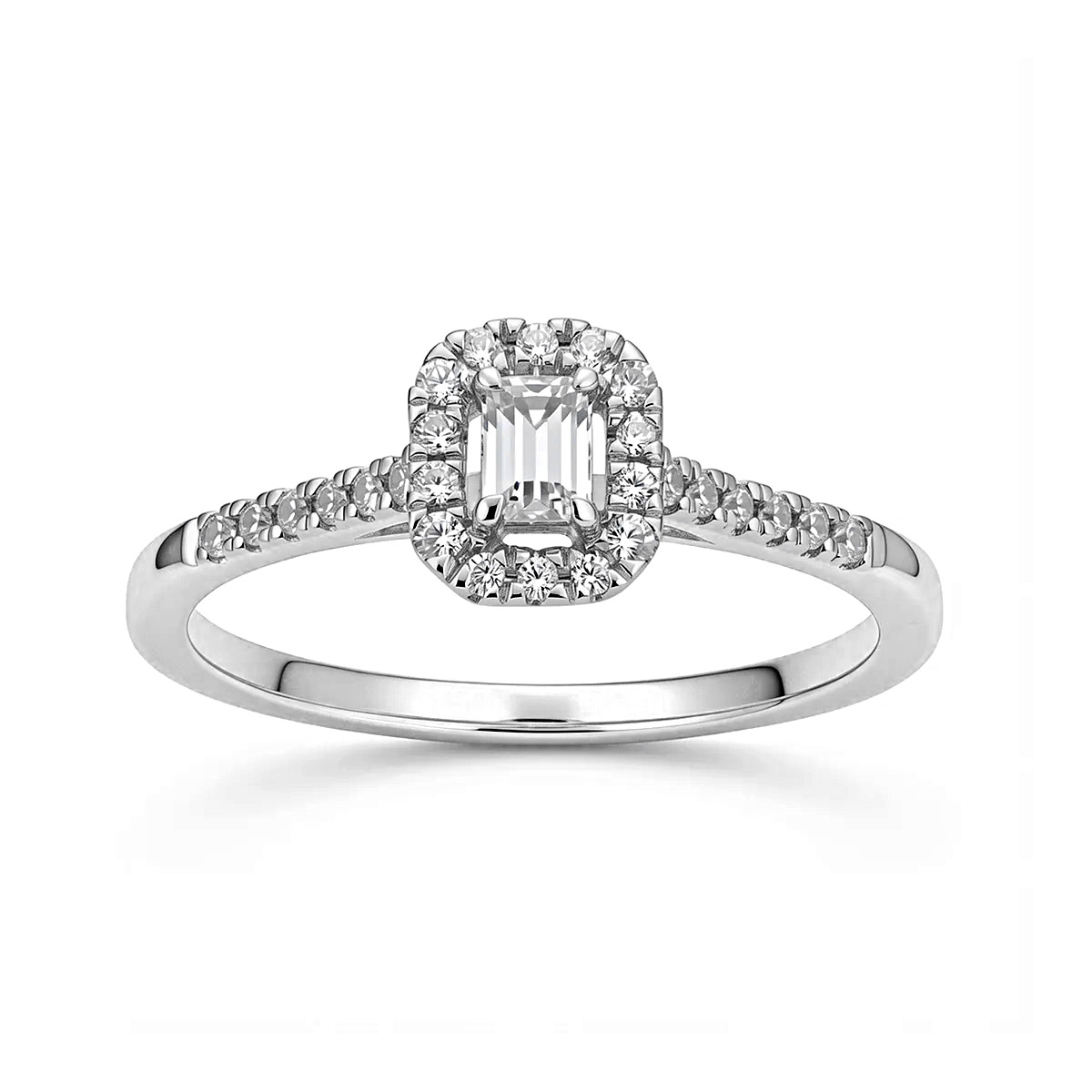 Lykken Elegance emerald-cut diamond ring