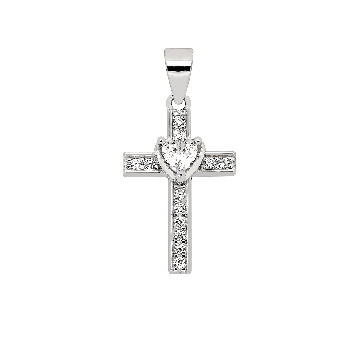 Lykken Crosses silver cross necklace 45 cm