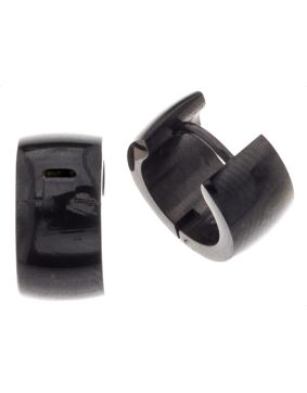 Silver Bar black hoops 7x10 mm steel 7715