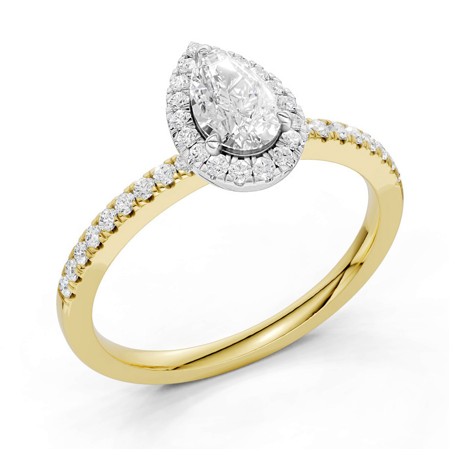 Midem Amsterdam Halo diamond ring 0.75ct gold-170
