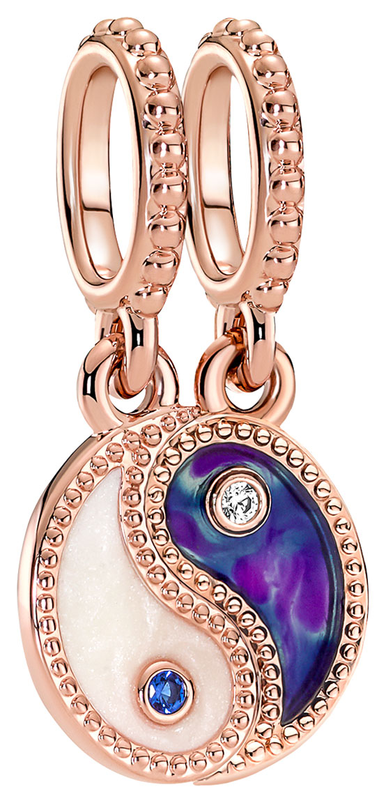 アクセサリー pandora Yin&Yang Dangle Charm Pandora Splittable Yin & Yang Sparkling Dangle Charm, Rose