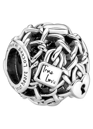 Pandora charm Openwork Chain Link Padlock 790071C00