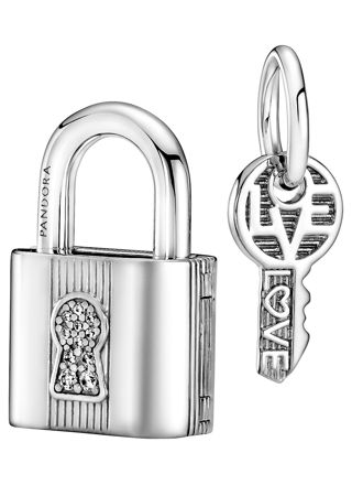 Pandora charm dangle Padlock & Key 790088C01